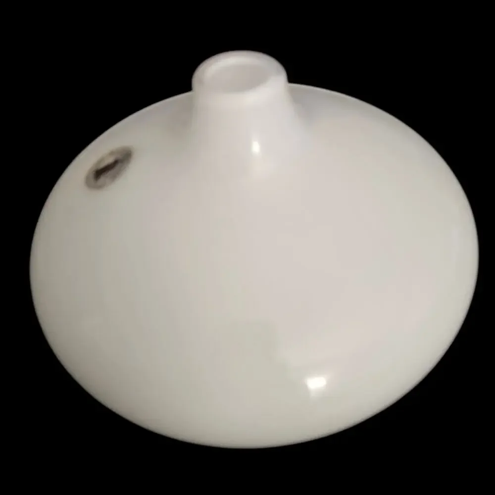 IKEA Handmade Quality White Glass Bud Vase 501.198.41 Round Modern Decor